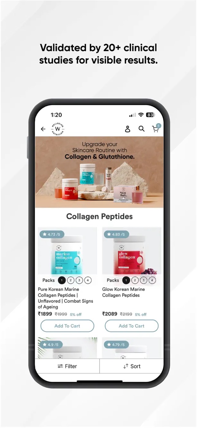 Wellbeing Nutrition app screenshot