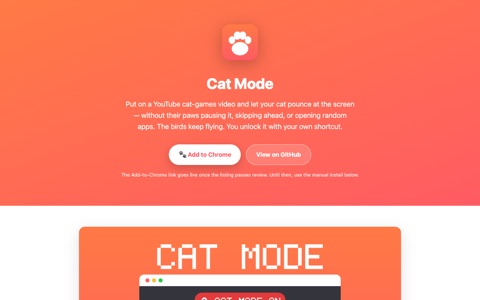 Cat Mode: let your cat pounce at the screen without breaking playback